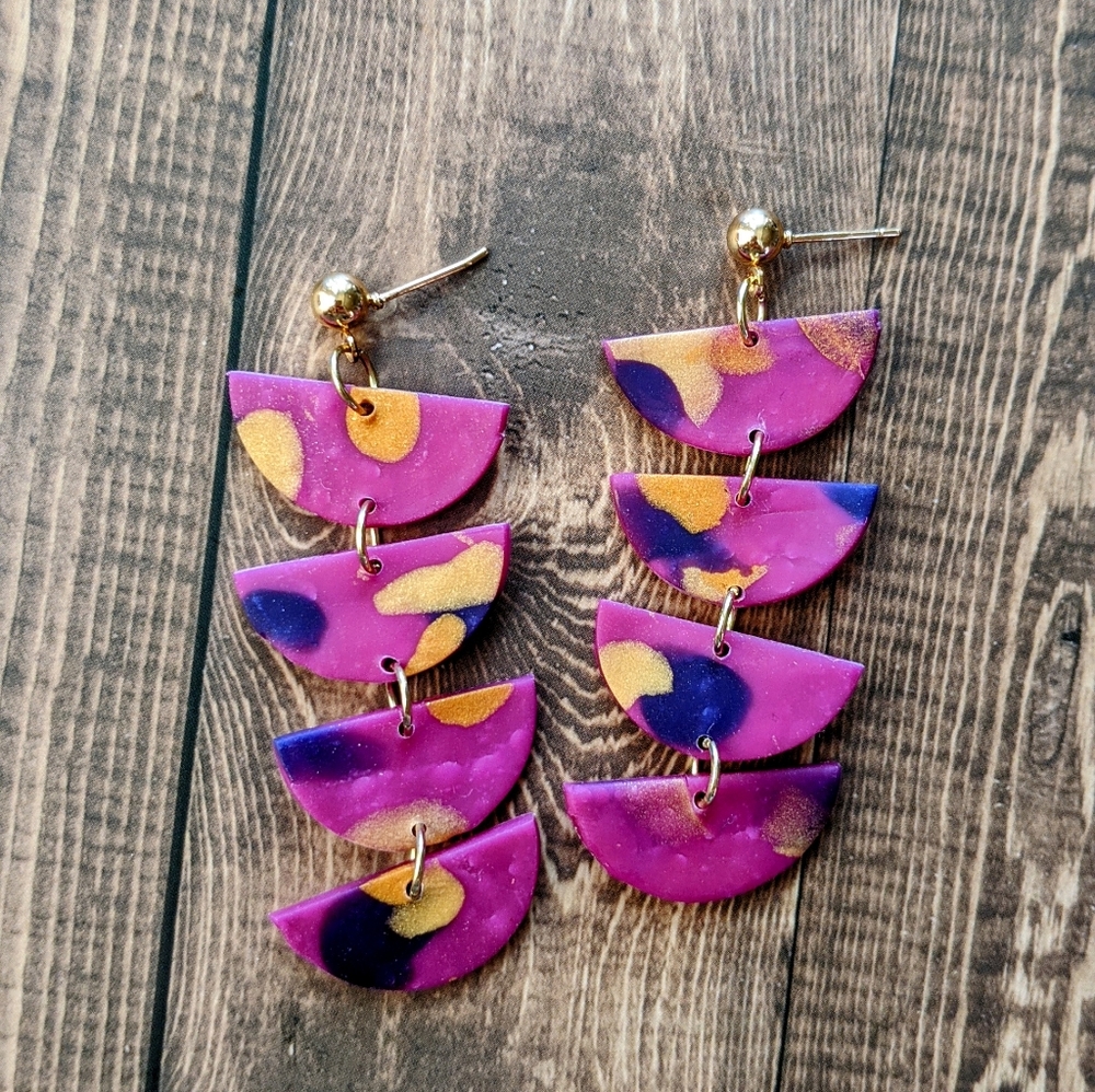 Polymer clay earrings 3 for $30